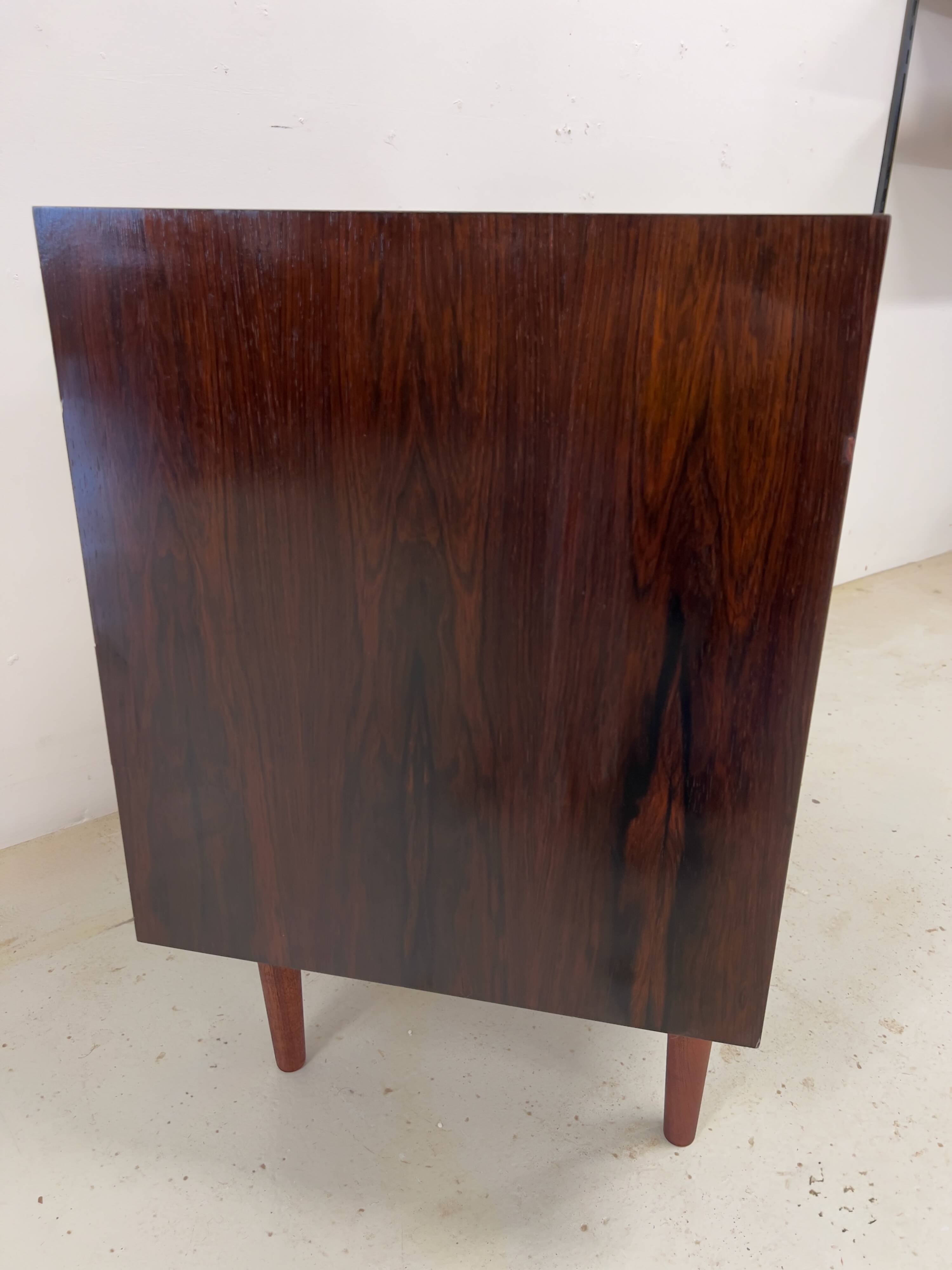 Rosewood Tambour Door Cabinet By Kai Kristiansen For Feldballes