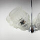 Mid-century glass & chrome chandelier, 1970's