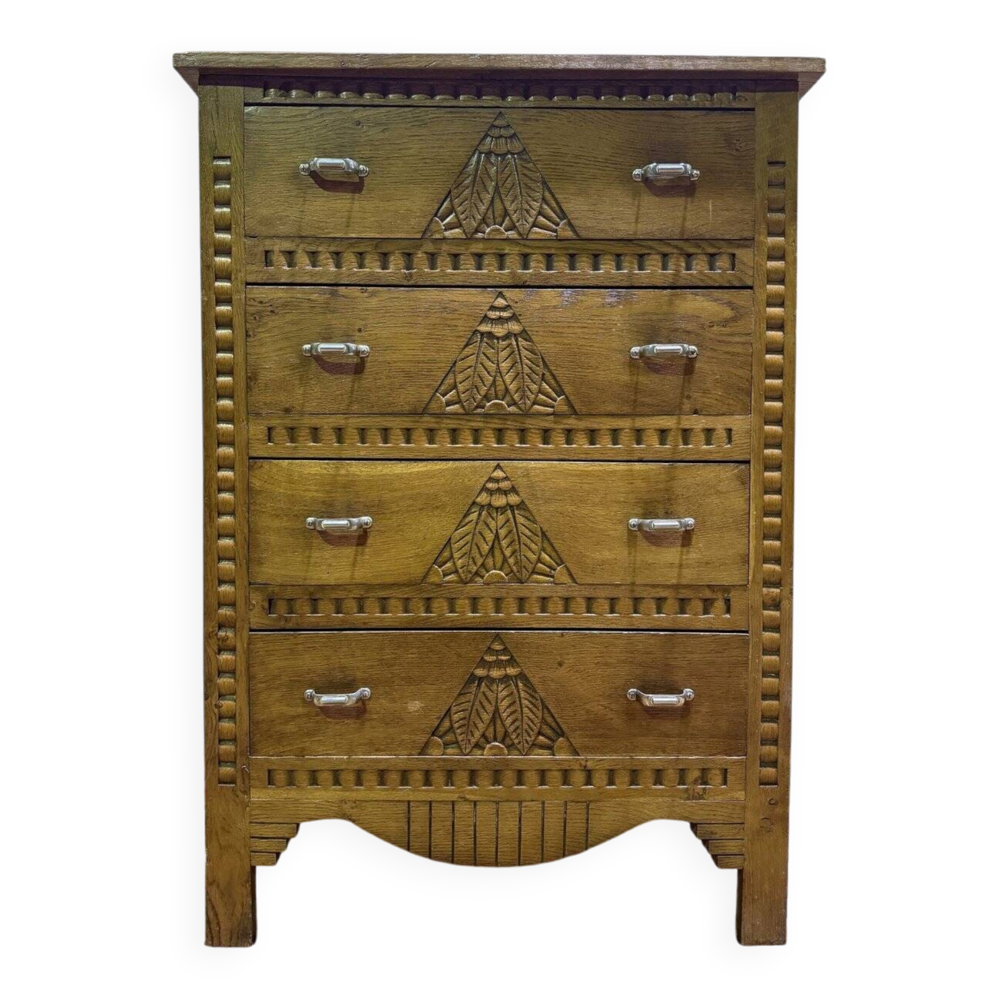 Art Deco commode / chest of drawers in solid oak