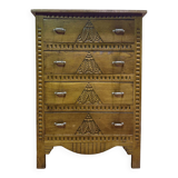 Art Deco commode / chest of drawers in solid oak