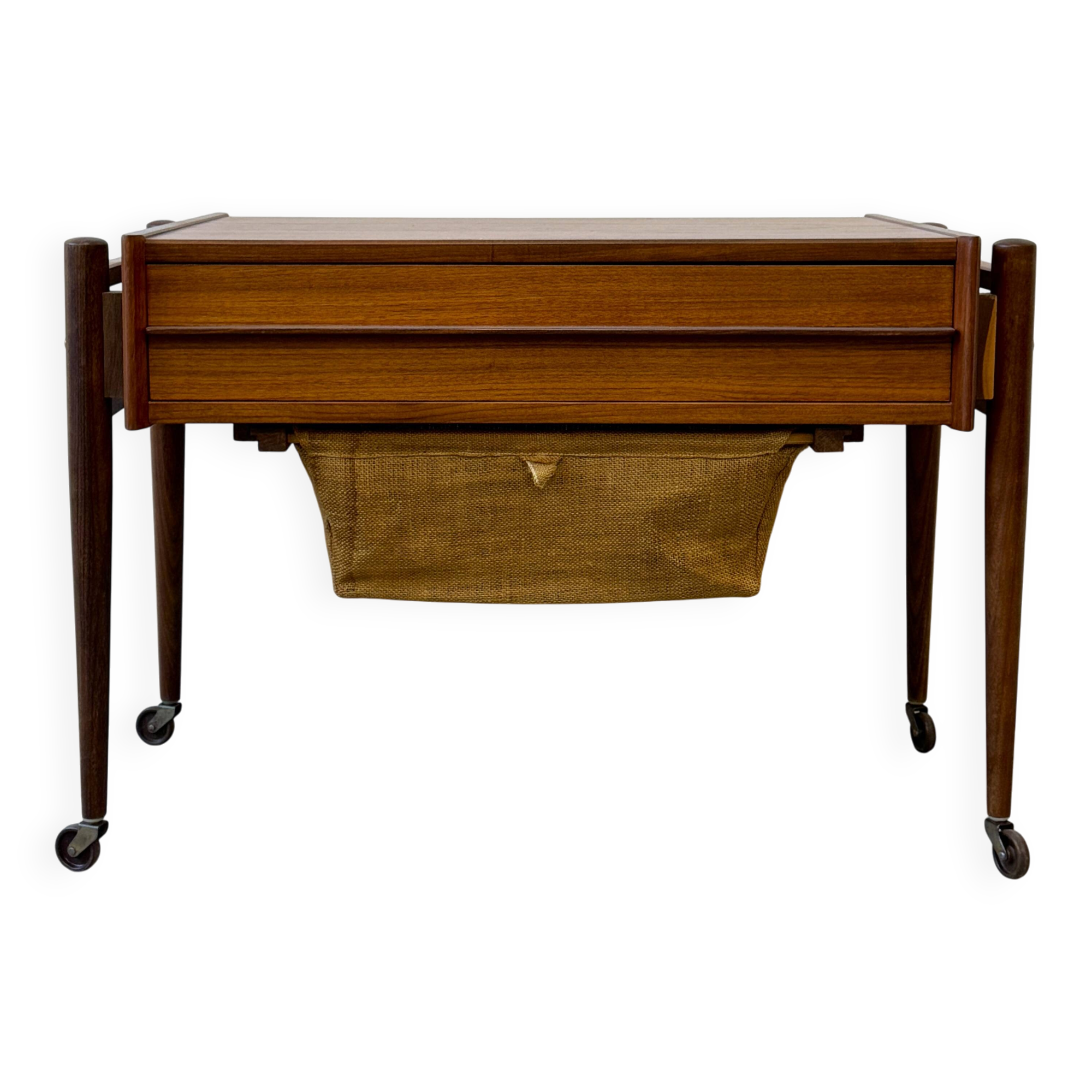 Mobile sewing table, N. Simonsen, Denmark 1960s, mid-century, vintage