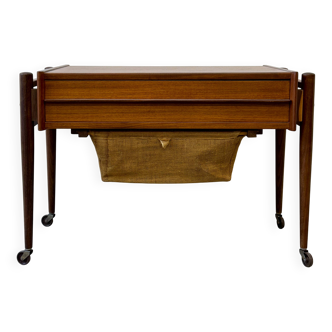 Mobile sewing table, N. Simonsen, Denmark 1960s, mid-century, vintage