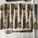 Golden vintage forks