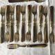Golden vintage forks