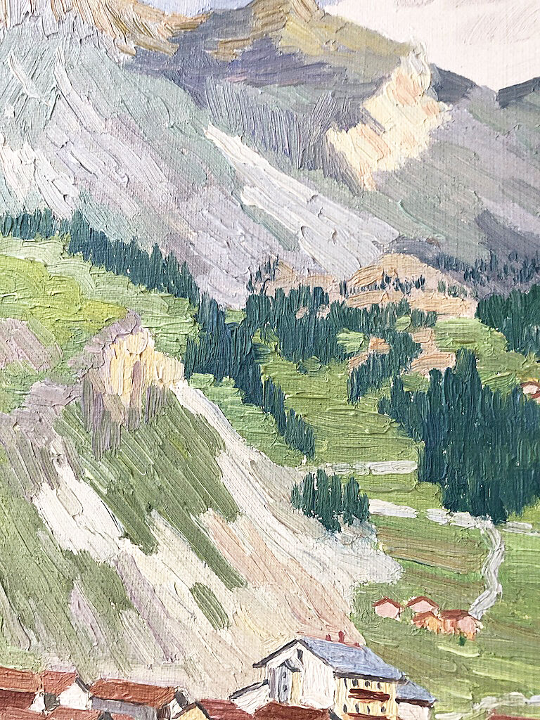 Oil painting landscape mountain 1933