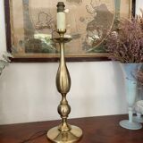 Lampe balustre vintage en laiton doré 51cm