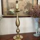 Vintage baluster lamp in golden brass 51cm