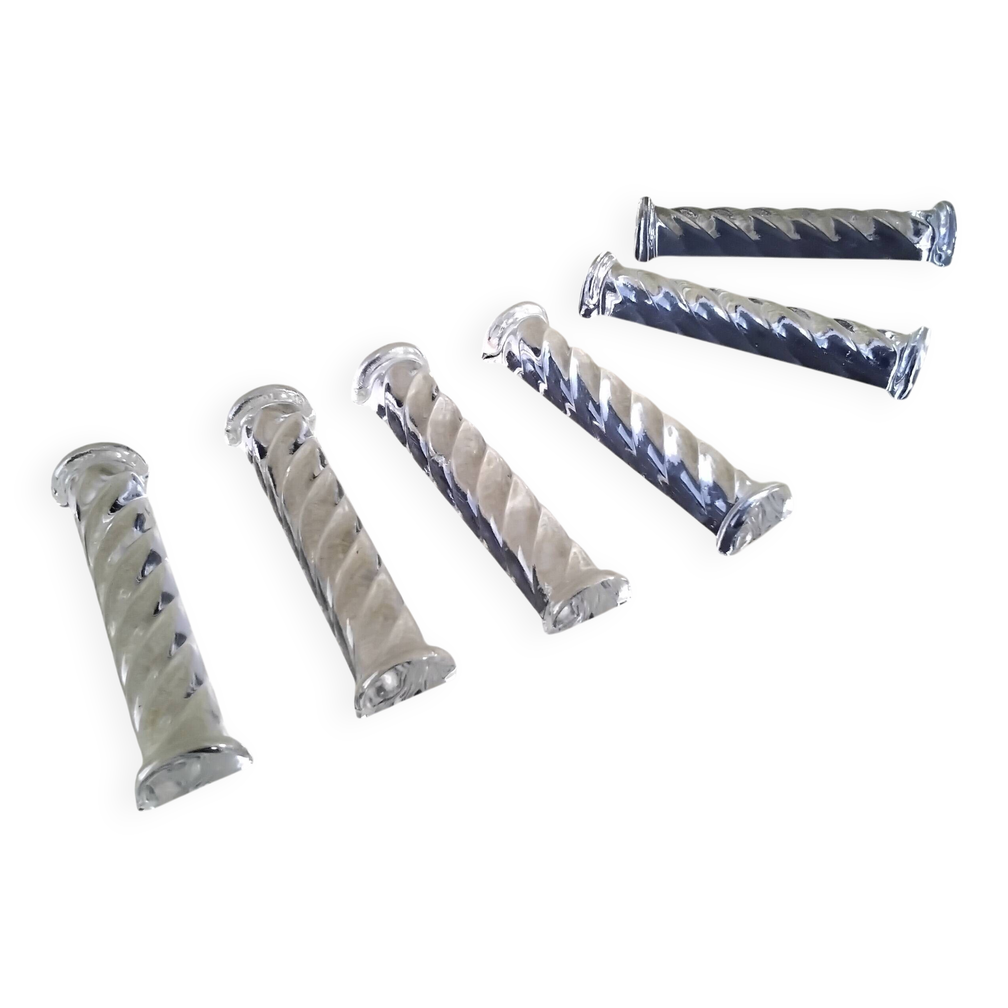 Set of 6 Hungarian crystal knife rests