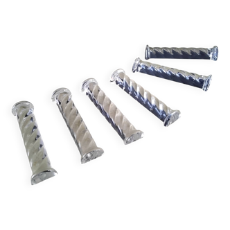 Set of 6 Hungarian crystal knife rests