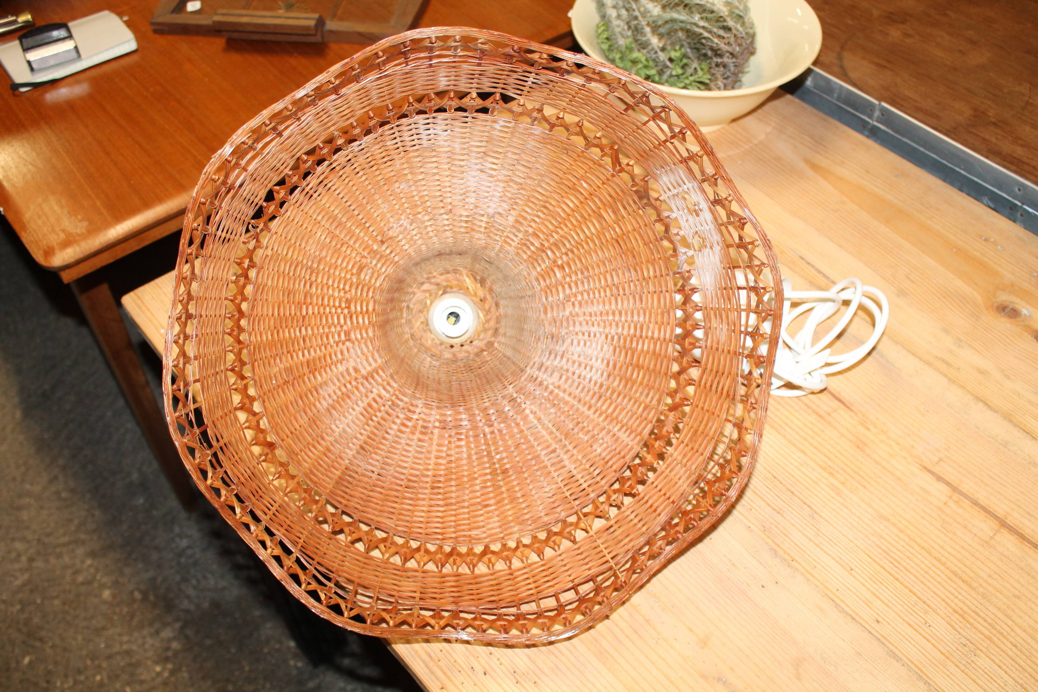 Braided bamboo hanging