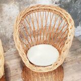 Vintage wicker armchairs