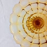 Cake stand, glass pedestal plate Bernsdorf depression style