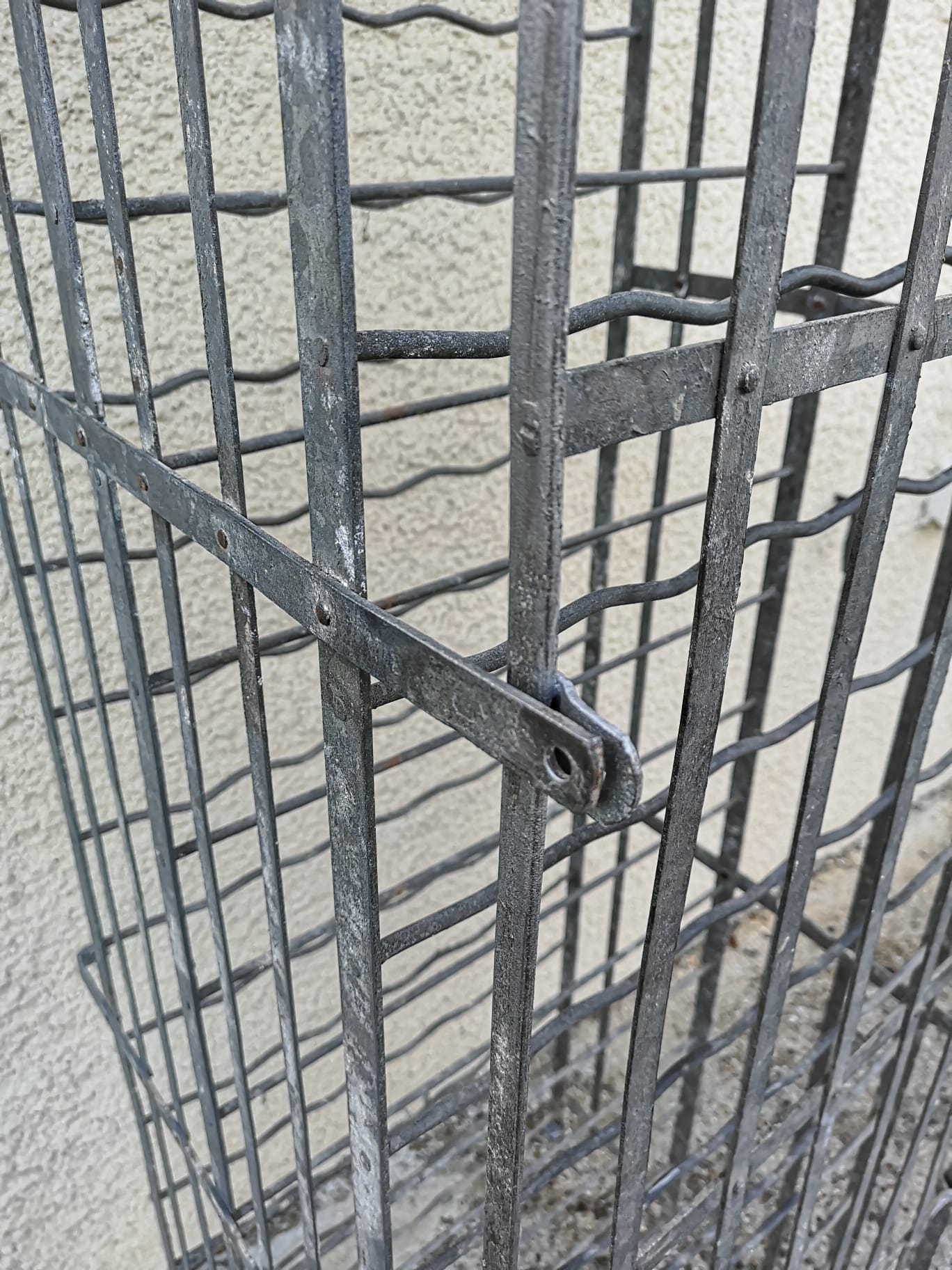 Old bottle bottle wine cage