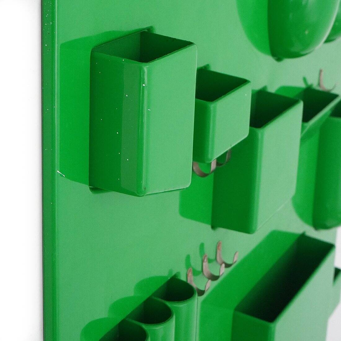 Wall organiser Utensilo green by Dorothee Becker-Maurer for Design M, 1970s