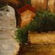 Italian signed landscape painting from 20th century