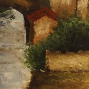 Italian signed landscape painting from 20th century