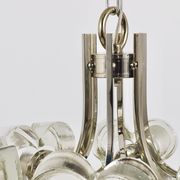Crystal Glass Flower Pendant Light in Kalmar Style by Sische, Germany, 1970s