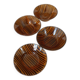 4 coupelles  Sarreguemines "Domino"