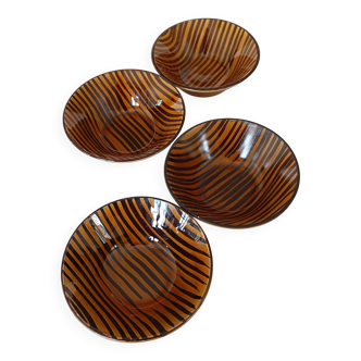 4 Sarreguemines "Domino" bowls