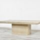 1970s Italian Travertine Minimalist Geometric Coffee Table. Vintage Modern