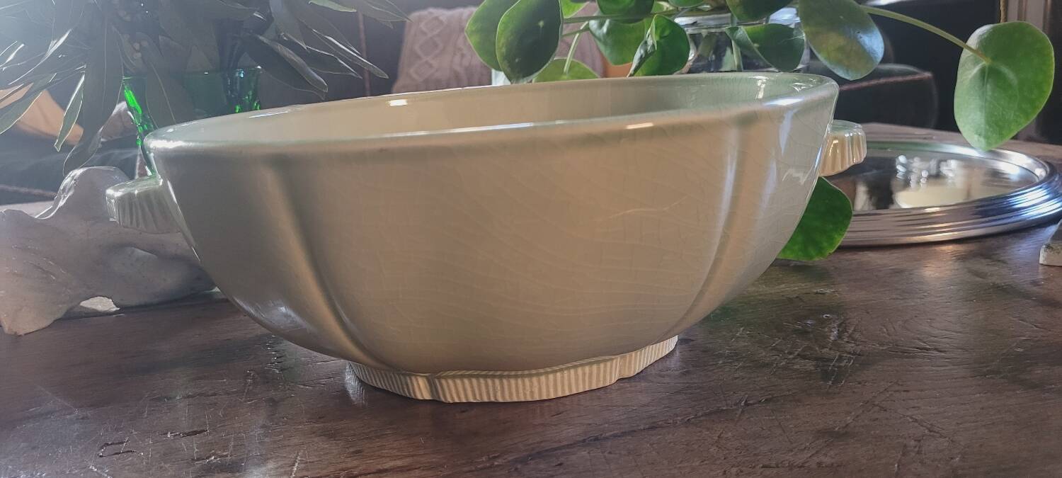 Longchamp cracked ceramic salad bowl