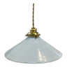 Vintage white opaline pendant light