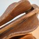 Brutalist teak wood lamp from the 1960s.