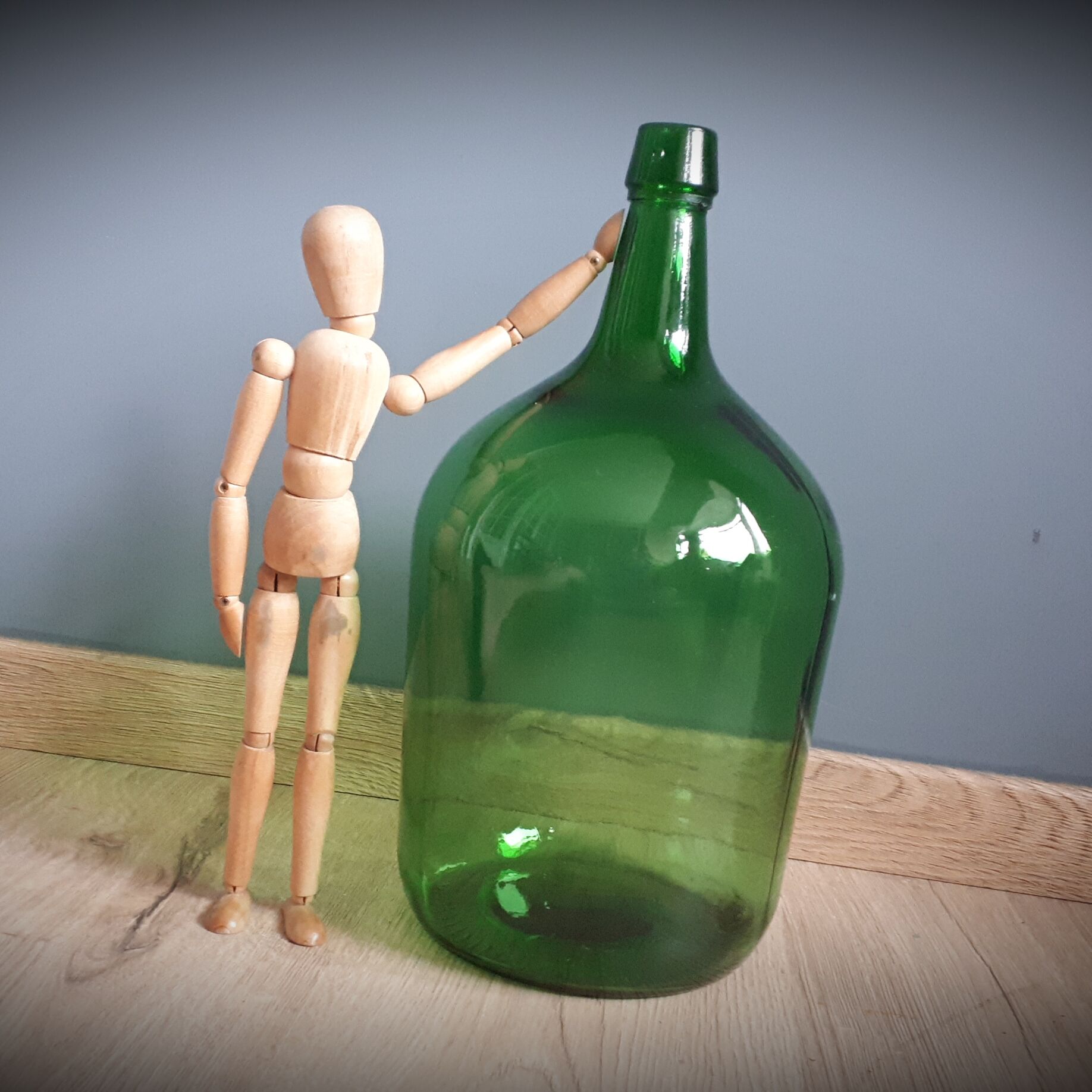 Old demijohn Green 5L