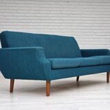 1970s, Danish 3-seater sofa, furniture wool, teak wood.