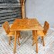 Vintage children's table set beech wood 60s