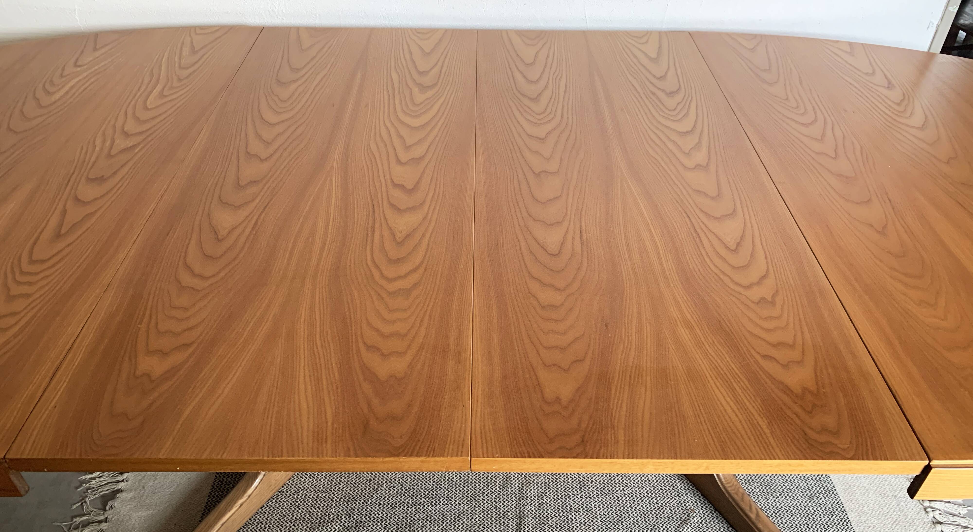 Baumann vintage 1970 oval table, stamped NF