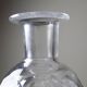 Antique cut and engraved crystal carafe with floral decoration, Bohemia, 19th-20th century.