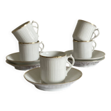 5 antique porcelain espresso coffee cups