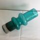 Vase tube green tinted glass