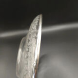 Assiette en verre et argent massif