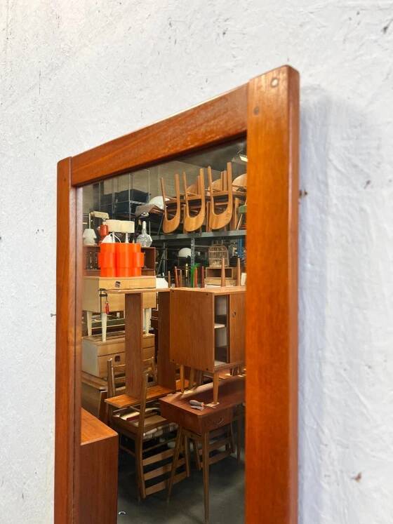 Vintage Teak Mirror, Miljo, Ab Nybrofabriken, Sweden 1950's