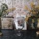 Pair of vases with floral decoration Art Nouveau in brass