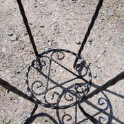 Sellette/ porte plante vintage avec faïence Vallauris