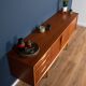 Retro 1960s Teak Jentique Mid Century Sideboard With Folded Handles