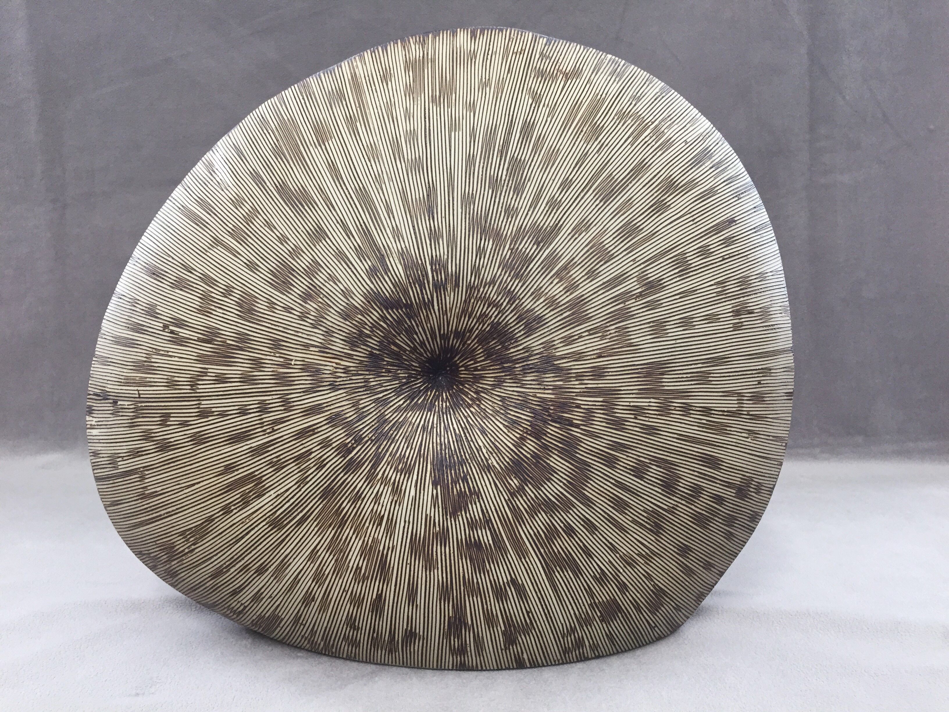 Ceramic vase shell ammonite design art