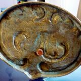 Servant, accessories fireplace, marked chiseled bronze and brass, 5 pieces