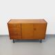 Vintage teak and black metal row from the 60s