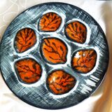 Hand-painted oyster plates - Plates from Pornic, France
