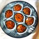 Hand-painted oyster plates - Plates from Pornic, France