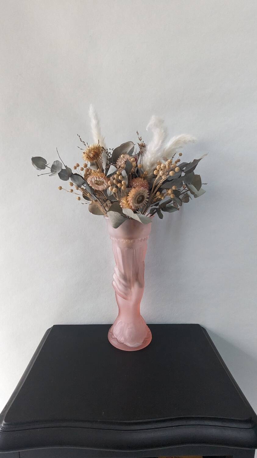 Art deco molded glass vase