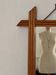 Blonde wooden barber mirror