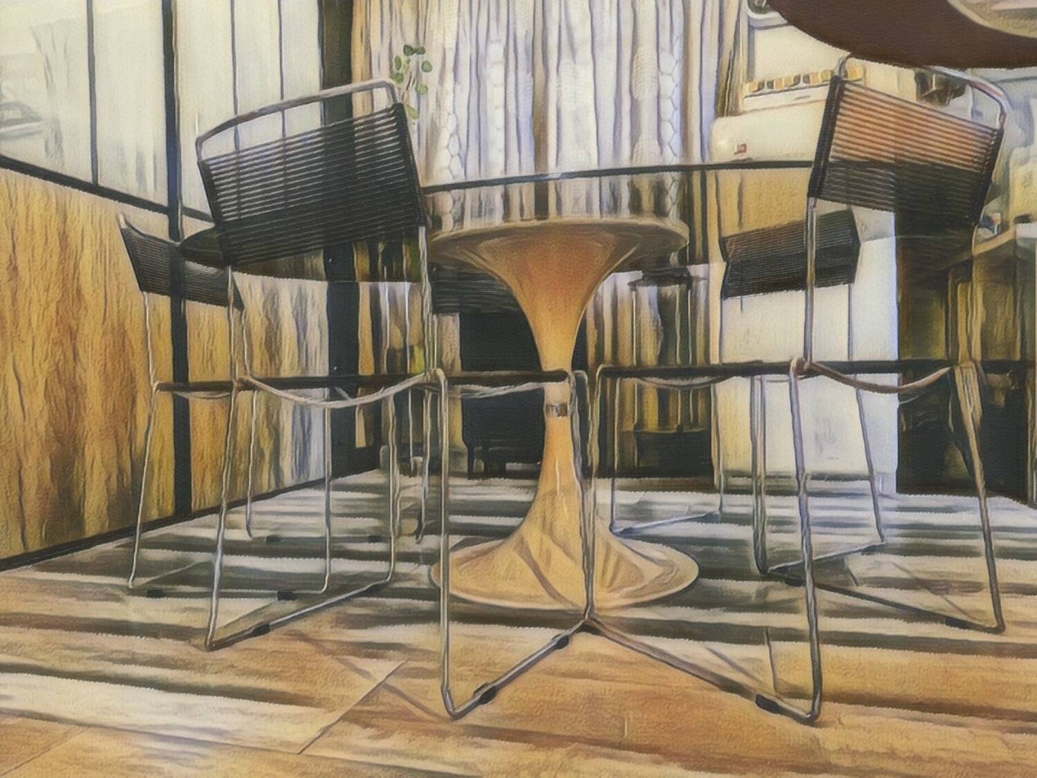 Set of 5 spaghetti chairs by giandomenico belotti for alias vintage 1980