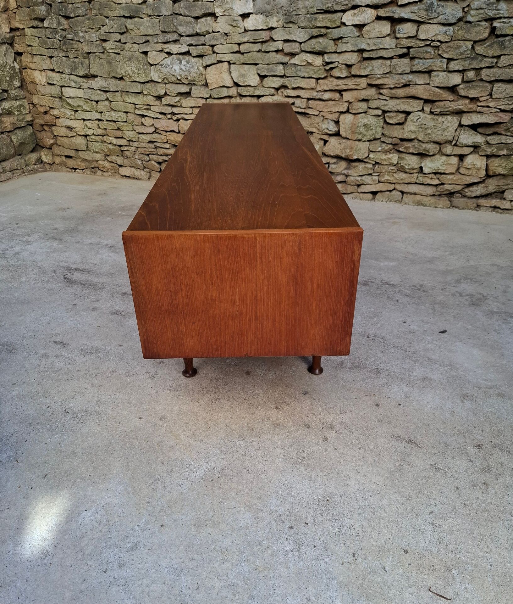 Low teak sideboard 200cm
