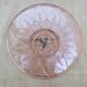 Plat a anse en verre rose