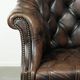 Vintage Chesterfield office chair with decorative nails in English style